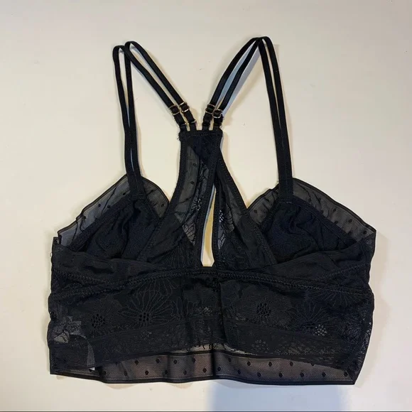 XS Aerie black POP! lace pullover bralette - Picture 5 of 11